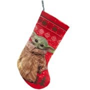 Star Wars: The Mandalorian The Child 19-Inch Red Stocking with Cuff