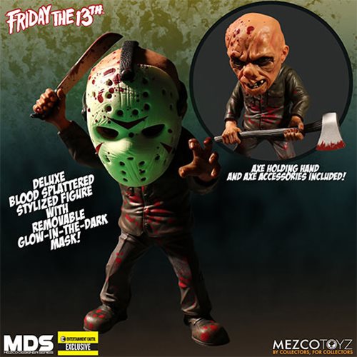 Friday the 13th Bloody Jason Voorhees Glow-in-the-Dark Mask Stylized Action Figure - Entertainment E