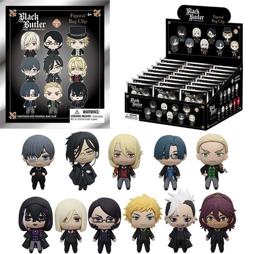 Black Butler 3D Foam Bag Clip Random 6-Pack