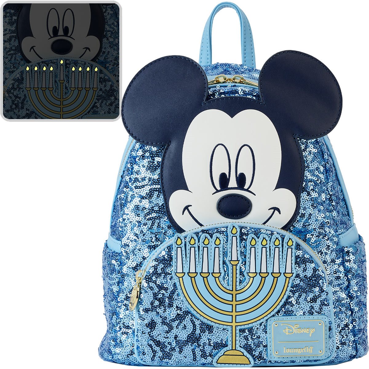 Loungefly Entertainment Earth Exclusive Disney Wish Star Glow-in-the-Dark  Mini-Backpack