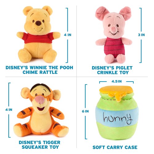Disney Winnie the Pooh Honey Pot 8-Inch Plush Set