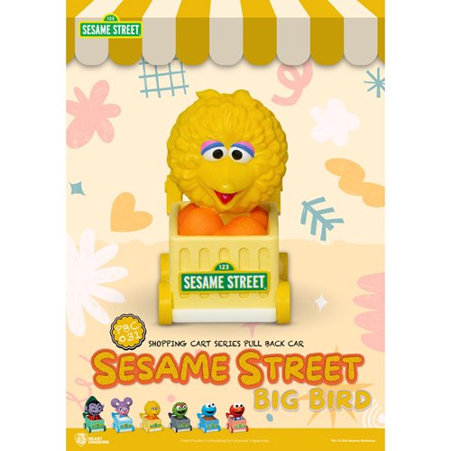 Sesame Street Shopping Cart Pull Back Car Series PBC-031 Vehicle Blind Box Case of 6