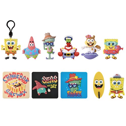 SpongeBob SquarePants Series 8 3D Foam Bag Clip Display Case of 24