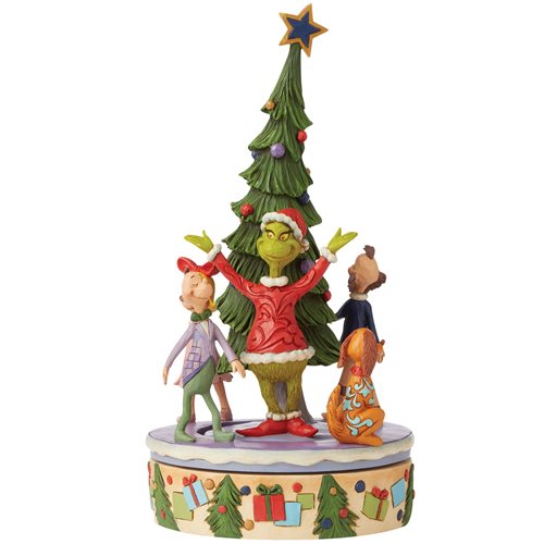 Dr. Seuss The Grinch Grinch Rotator Tree and Characters by Jim Shore Statue