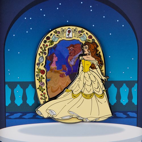 Beauty and The Beast Belle Lenticular 3 Inch Collector Box Pin