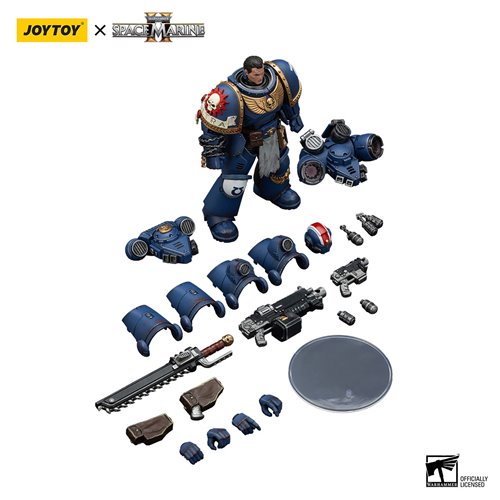 Joy Toy Warhammer Space Marine II Ultramarines Lieutenant Titus Collectors Edition 1:18 Scale Action