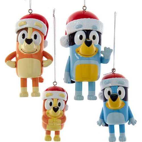 Bluey and Family Blow Mold Ornament 4-Pack Set