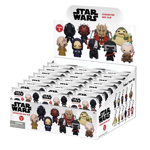Star Wars Dark Side Series 5 3D Foam Bag Clip Random 6-Pack