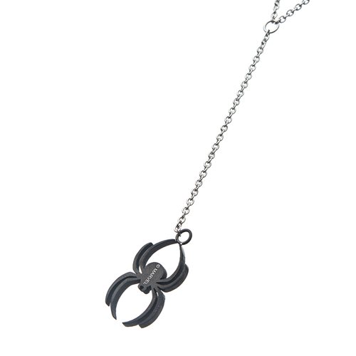 Black Widow Spider Lariat Necklace