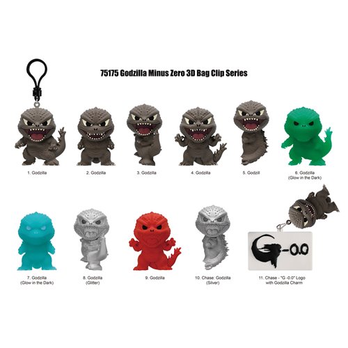 Godzilla Minus Two 3D Foam Bag Clip Random 6-Pack