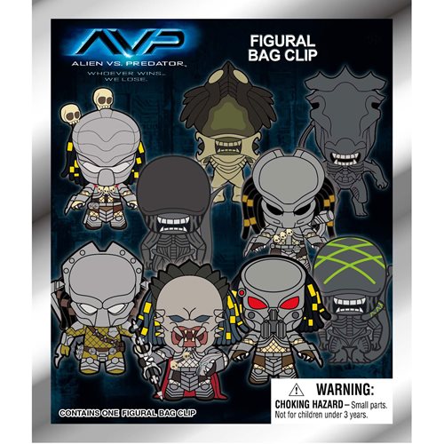 Aliens vs Predator Figural Bag Clip Random 6-Pack