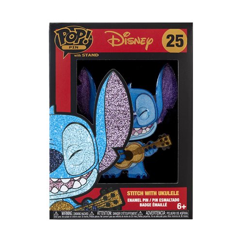 Lilo & Stitch Stitch With Ukulele Large Enamel Pop! Pin