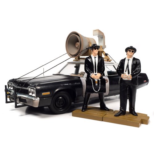 Blues Brothers 1974 Dodge Monaco Police Pursuit 1:18 Scale Die-Cast Metal Vehicle with Figures