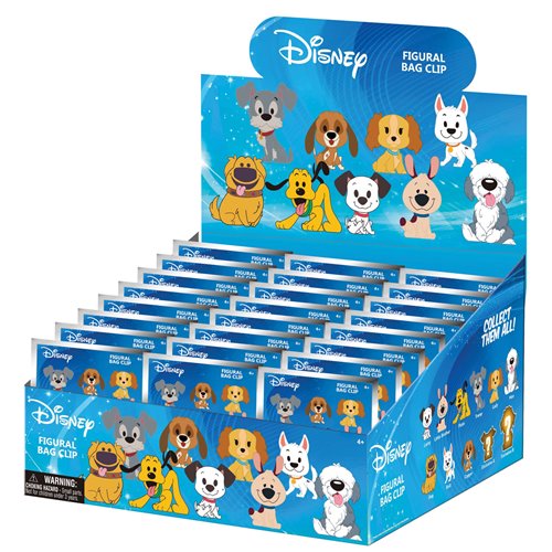 Disney Dogs 3D Foam Bag Clip Random 6-Pack