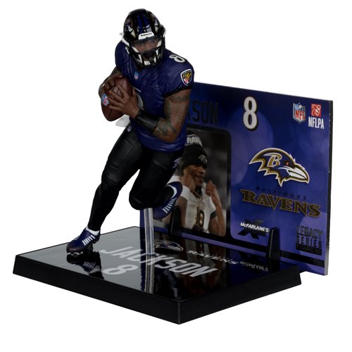 NFL SportsPicks 2025 Baltimore Ravens Lamar Jackson Alternate Jersey 7-Inch Scale Posed Figure