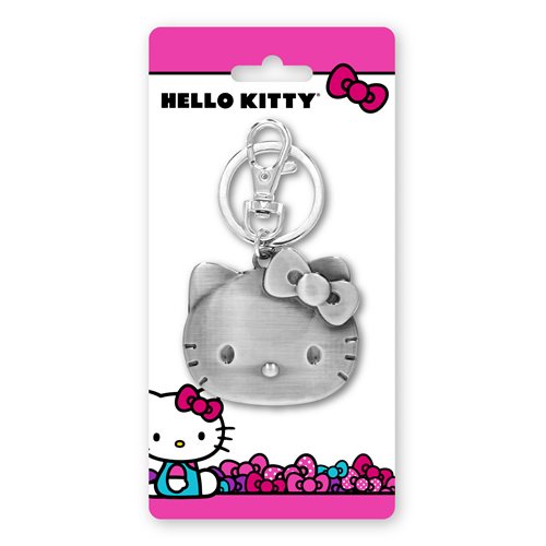 Hello Kitty Head Pewter Key Chain