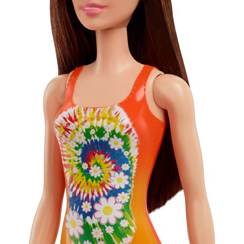 Barbie Beach Doll with Bough behind Roses Swimsuit
