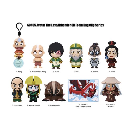 Avatar: The Last Airbender Series 4 3D Foam Bag Clip Display Case of 24