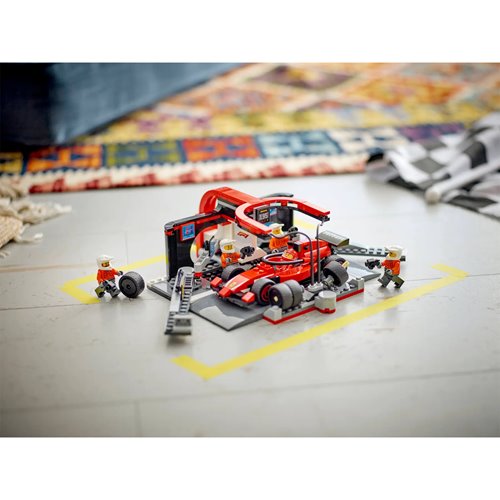 LEGO City 60443 F1 Pit Stop & Pit Crew with Ferrari Car