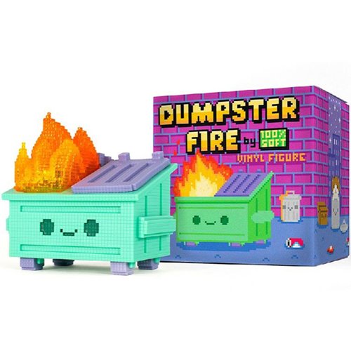 8-Bit Dumpster Fire Vinyl Figure