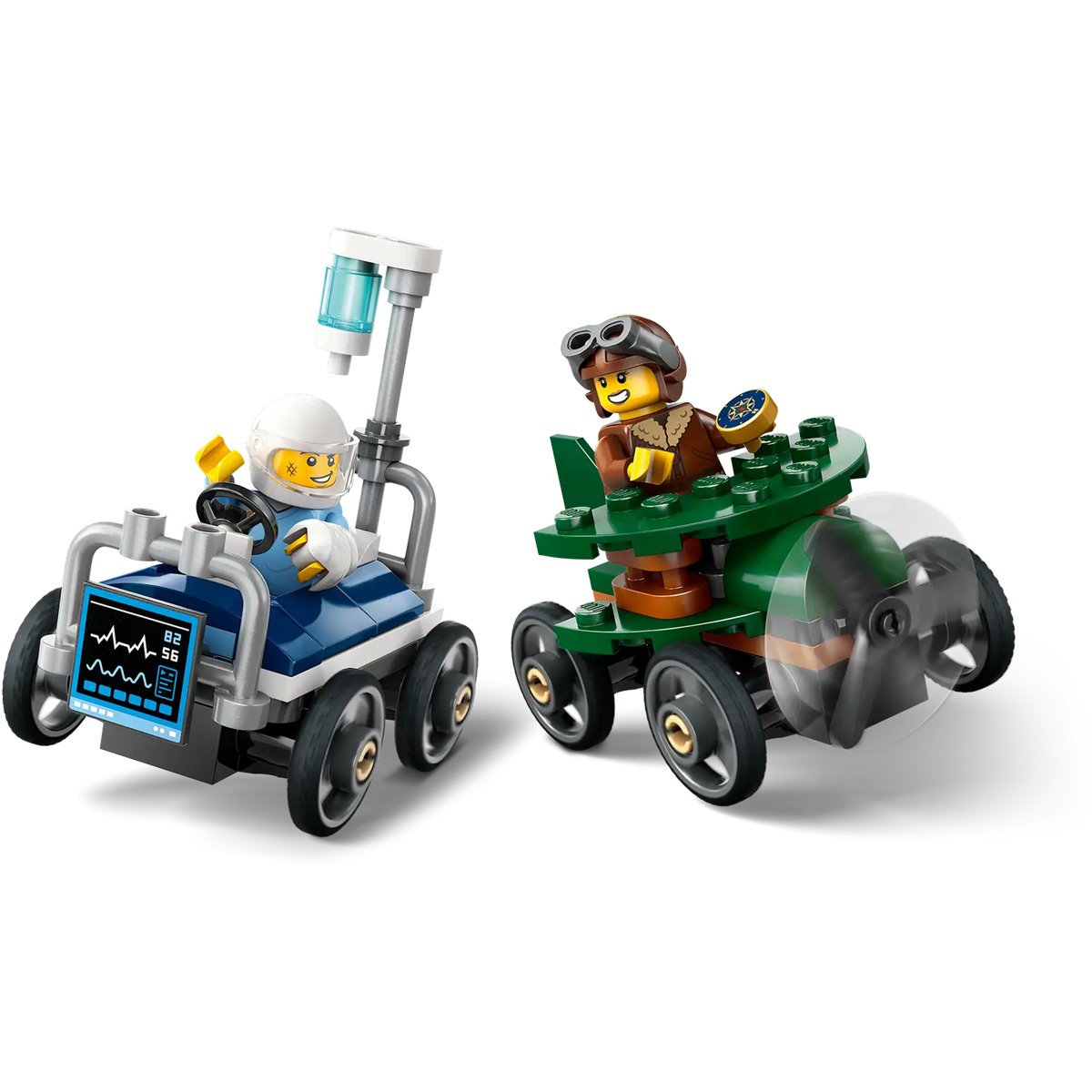 LEGO City 60459 Airplane vs. Hospital Bed Race Car Pack
