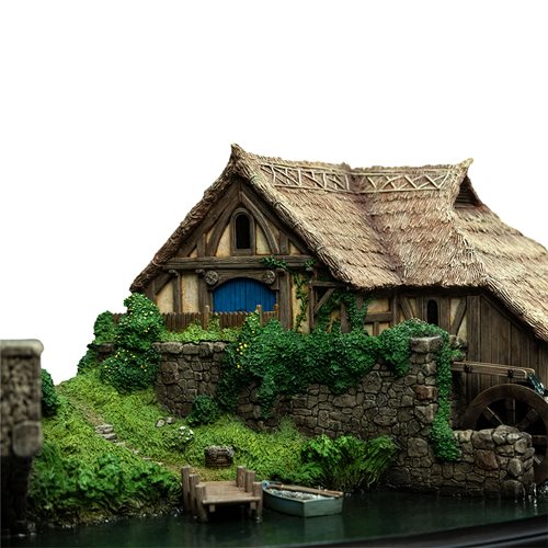 The Hobbit Hobbiton Mill and Bridge Environment Statue