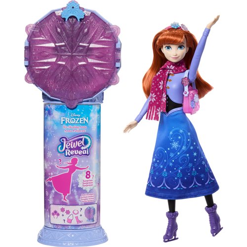 Disney Frozen Jewel Reveal Ice Skating Anna Fashion Doll