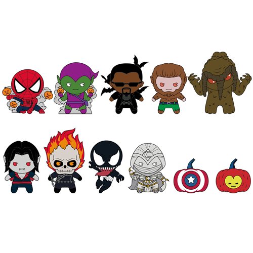 Marvel Halloween 3D Foam Bag Clip Display Case of 24