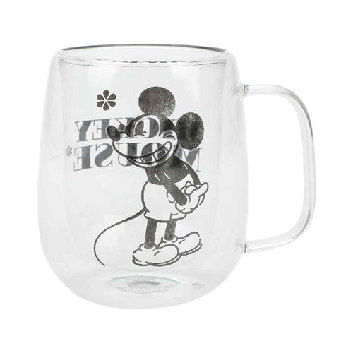 Mickey Mouse 11 oz. Double Wall Glass Mug
