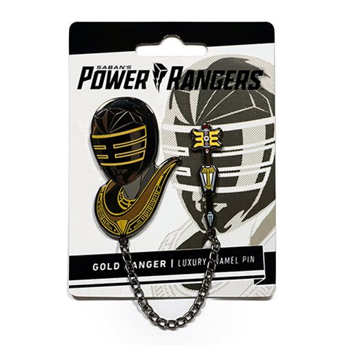 Mighty Morphin Power Rangers Gold Zeo Ranger Lapel Pin Set
