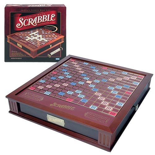 Scrabble Deluxe Premier Wood Edition Game