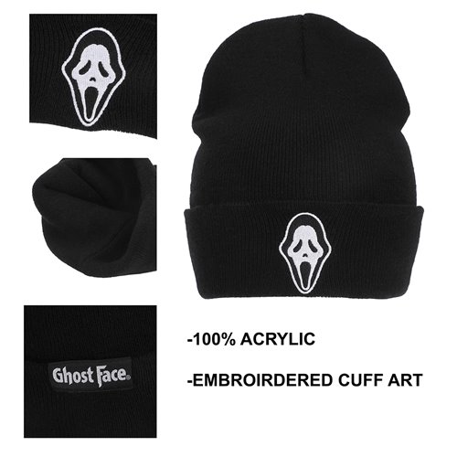 Ghostface Embroidered Logo Cuff Beanie