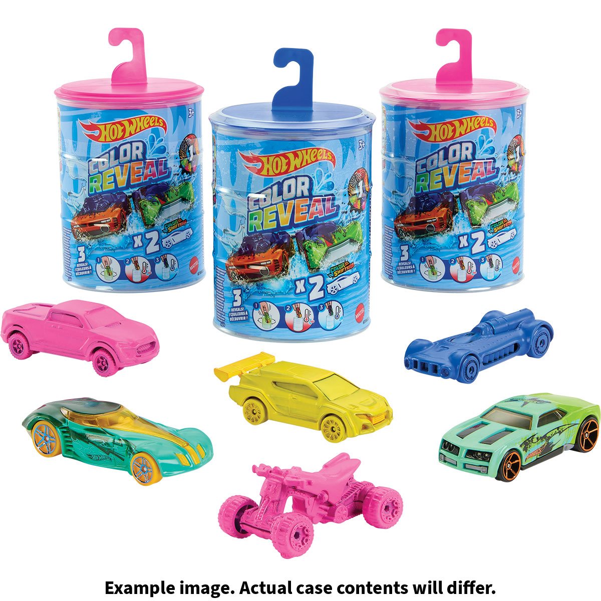 Hot Wheels Color Reveal, Set of 2 Vehicles with Surprise Reveal &  Color-Change Feature