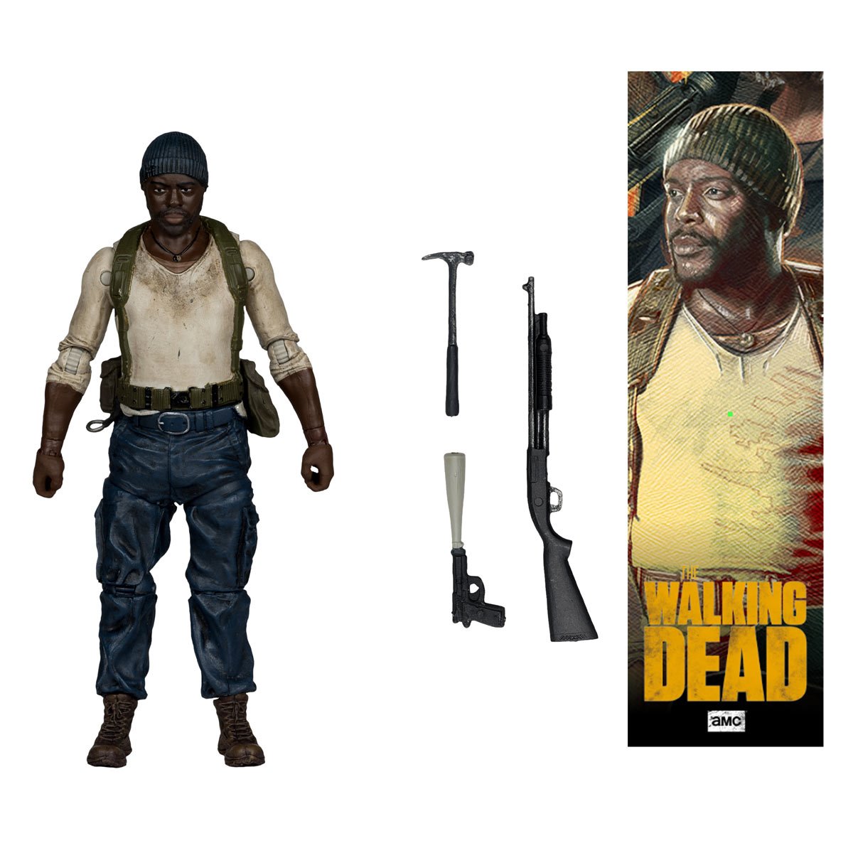Action Figure Walking Dead Glenn – 12,7 Cm, 22 Articolazioni, Con Testa Alternativa E Ascia