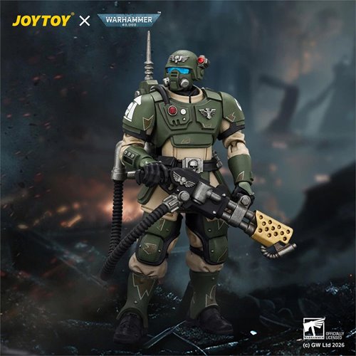 Joy Toy Warhammer 40,000 Astra Militarum Kasrkin 2 with Flamer Action Figure