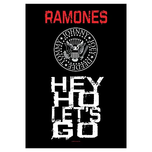 Quadro Decorativo A4 Banda Ramones Hey Ho! Let's Go