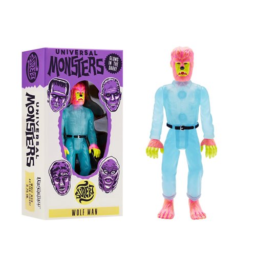 Universal Monsters The Wolf Man Glow-In-The-Dark Costume Colors ReAction Figure
