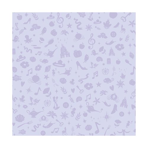 Disney Princess Icons Purple (with Glitter) Peel and Stick Wallpaper