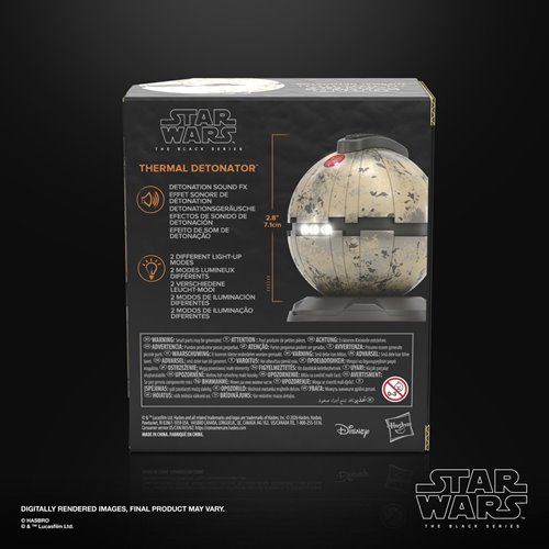 Star Wars The Black Series Electronic Thermal Detonator with Advanced LEDs and Sound Effects