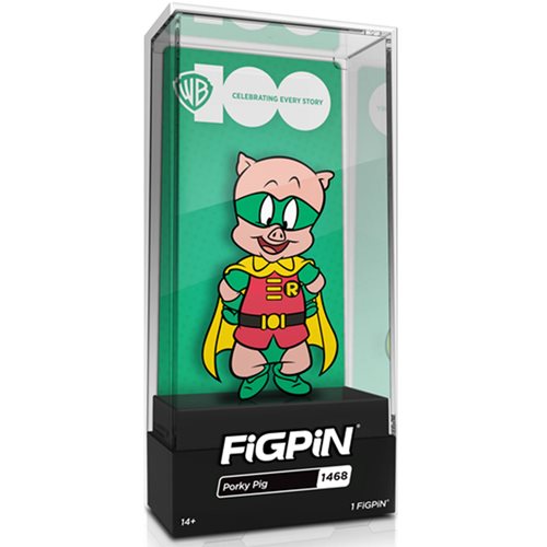 WB 100 Porky Pig as Robin FiGPiN Classic 3-Inch Enamel Pin