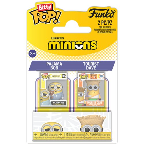 Minions Pajama Bob and Tourist Dave Funko Bitty Pop! Mini-Figure 2-Pack