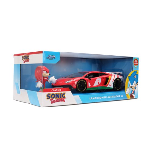 Hollywood Rides Sonic the Hedgehog Classic Lamborghini Aventador SV 1:24 Scale Die-Cast Metal Vehicl