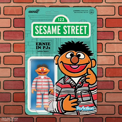 Sesame Street Ernie (Striped PJs) 3 3/4-Inch ReAction Figure