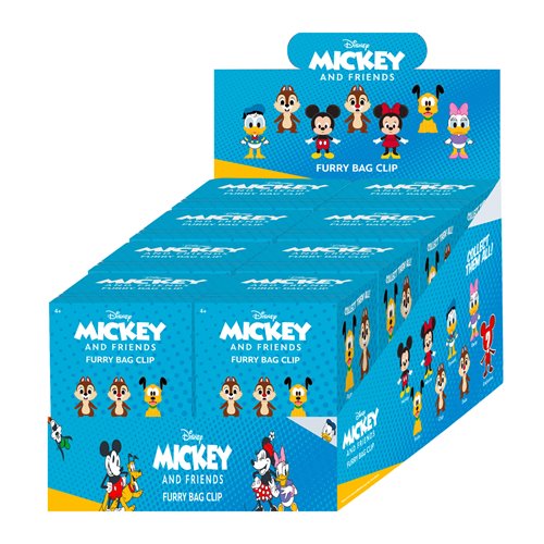 Disney Furry Friends 3D Foam Bag Clip Display Case of 24