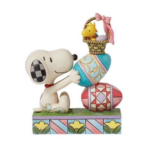 Peanuts Snoopy and Woodstock Stacked Egg By Jim Shore Statue