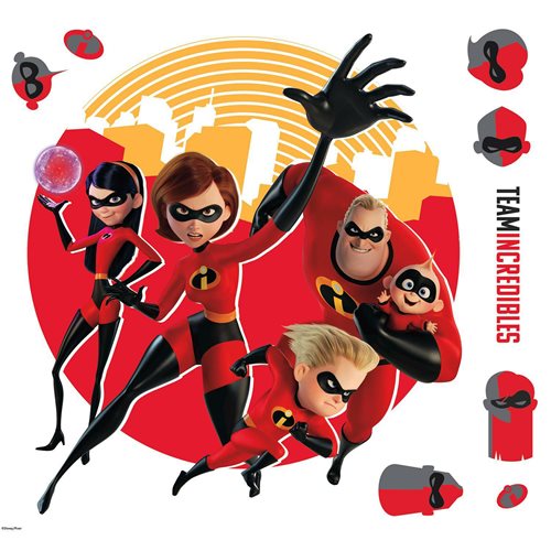 Incredibles 2 Peel and Stick Giant Wall Decals