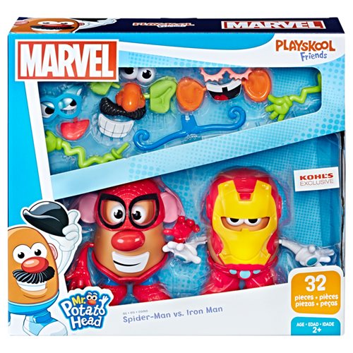 Marvel Spider Man and Iron Man Mr. Potato Head Set