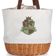 Harry Potter Slytherin Coronado Canvas and Willow Basket Tote