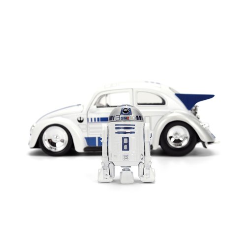 Hollywood Rides Star Wars 1959 Volkswagen Drag Beetle 1:24 Scale Die-Cast Metal Vehicle with R2-D2 F