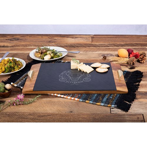 Harry Potter Slytherin Covina Acacia and Slate Black with Gold Accents Serving Tray
